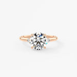Round Three Stone Lab Grown Diamond Engagement Ring
