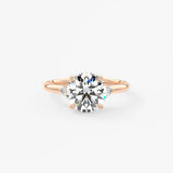 Round Three Stone Lab Grown Diamond Engagement Ring
