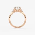 Round Three Stone Lab Grown Diamond Engagement Ring