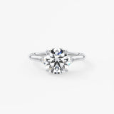 Round Three Stone Lab Grown Diamond Engagement Ring