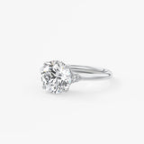 Round Three Stone Lab Grown Diamond Engagement Ring