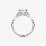Round Three Stone Lab Grown Diamond Engagement Ring