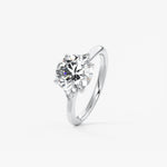 Round Three Stone Lab Grown Diamond Engagement Ring