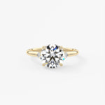 Round Three Stone Lab Grown Diamond Engagement Ring