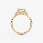 Round Three Stone Lab Grown Diamond Engagement Ring
