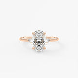 Oval Three Stone Lab Grown Diamond Engagement Ring