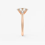 Oval Three Stone Lab Grown Diamond Engagement Ring