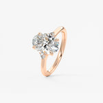 Oval Three Stone Lab Grown Diamond Engagement Ring