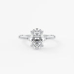 Oval Three Stone Lab Grown Diamond Engagement Ring