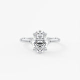Oval Three Stone Lab Grown Diamond Engagement Ring