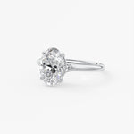 Oval Three Stone Lab Grown Diamond Engagement Ring