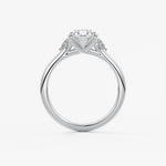 Oval Three Stone Lab Grown Diamond Engagement Ring