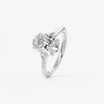 Oval Three Stone Lab Grown Diamond Engagement Ring
