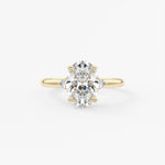 Oval Three Stone Lab Grown Diamond Engagement Ring