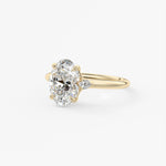 Oval Three Stone Lab Grown Diamond Engagement Ring