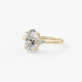 Oval Three Stone Lab Grown Diamond Engagement Ring