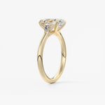 Oval Three Stone Lab Grown Diamond Engagement Ring