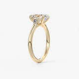 Oval Three Stone Lab Grown Diamond Engagement Ring