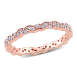 Round Cut Cubic Zirconia in 925 Sterling Silver Wedding Bands 5