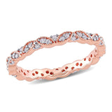 Round Cut Cubic Zirconia in 925 Sterling Silver Wedding Bands 5