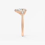 Pear Three Stone Lab Grown Diamond Engagement Ring