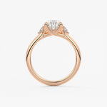 Pear Three Stone Lab Grown Diamond Engagement Ring