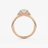 Pear Three Stone Lab Grown Diamond Engagement Ring