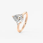Pear Three Stone Lab Grown Diamond Engagement Ring