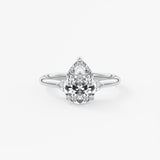 Pear Three Stone Lab Grown Diamond Engagement Ring