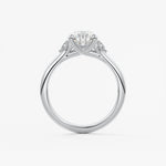 Pear Three Stone Lab Grown Diamond Engagement Ring