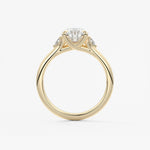 Pear Three Stone Lab Grown Diamond Engagement Ring