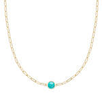 0.84 CT Round Topaz Lab Made Diamond-December Birthstone Necklace 1