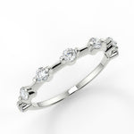Stunning 0.28 TCW Round Moissanite Stones Dainty Wedding Band 6