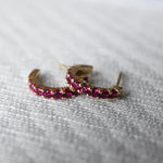 0.27 TCW Round Ruby Lab Made Diamond- July Birthstone Earrings 8