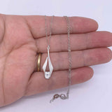 Round Cut Cubic Zirconia in 925 Sterling Silver Necklace 2