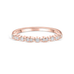 Stunning 0.2 TCW  Round Moissanite Stones in Half Eternity Wedding Band 1