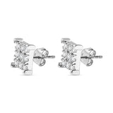 Round Cut Cubic Zirconia in 925 Sterling Silver Earrings 5
