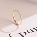 Stunning 0.2 TCW Round Moissanite Stones Half Eternity Wedding Bands 6