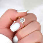 Stunning 1.50 CT Oval Moissanite Engagement Ring with Solitaire Design 6