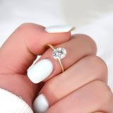 Stunning 1.50 CT Oval Moissanite Engagement Ring with Solitaire Design 6