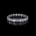 Round Cut Cubic Zirconia in 925 Sterling Silver Wedding Bands 11