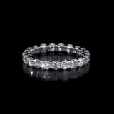 Round Cut Cubic Zirconia in 925 Sterling Silver Wedding Bands 11