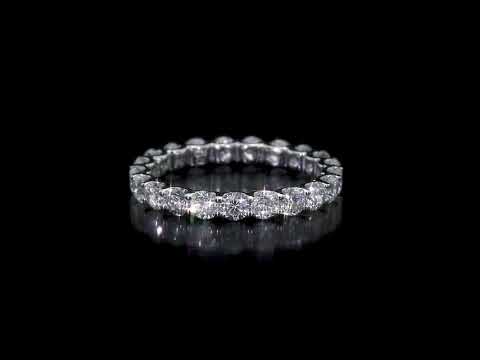 Round Cut Cubic Zirconia in 925 Sterling Silver Wedding Bands 7