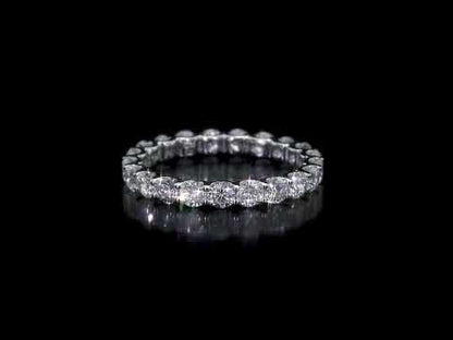 Round Cut Cubic Zirconia in 925 Sterling Silver Wedding Bands 7