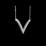 Round Cut Cubic Zirconia in 925 Sterling Silver Necklace 4