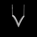 Round Cut Cubic Zirconia in 925 Sterling Silver Necklace 7