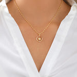 Round Cut Cubic Zirconia in 925 Sterling Silver Necklace 4