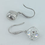 Round Cut Cubic Zirconia in 925 Sterling Silver Earrings 4