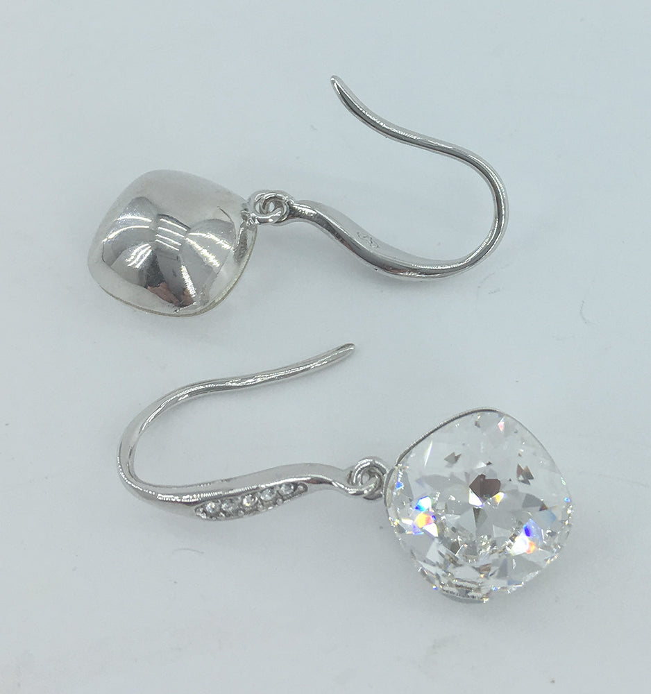 Round Cut Cubic Zirconia in 925 Sterling Silver Earrings 4
