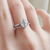 Oval Hidden Halo Lab Grown Diamond Engagement Ring